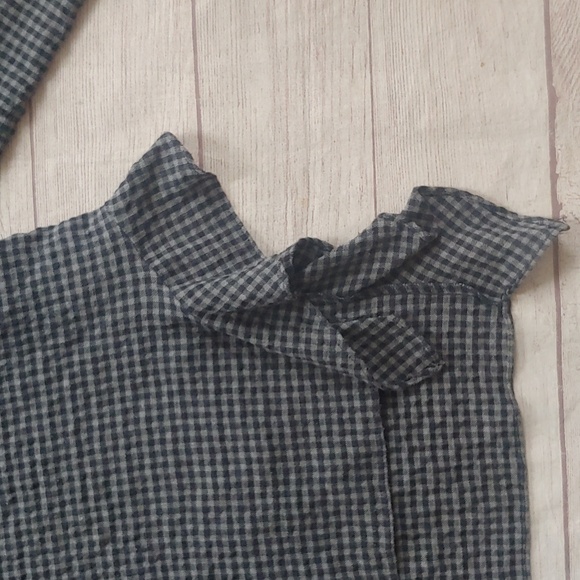 ZARA GINGHAM TOP WITH FLOWY EDGE DETAILS - Picture 3 of 11